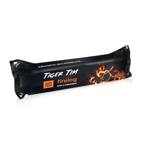 Tiger Tim Firelog 1.1kg Odourless Smokeless Fire Log Long Burning Fireplace