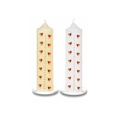 Premier Robin Pattern Advent Candle Assorted 20 x 5cm Christmas Countdown Decor
