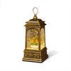 Premier Robin Scene Water Spinner Lantern 21cm Christmas Glitter Light Decor