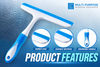 Window Squeegee 26cm Shower Glass Cleaner Wiper Multi Color Soft Grip Tools