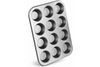 12 Cup Muffin Cake Pan Baking Tray Deep Tin Cupcake Bun Sheet Steel Bakeware