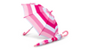 Drizzles Striped Folding Umbrella Wind Resistant Double Canopy Compact Rain Travel