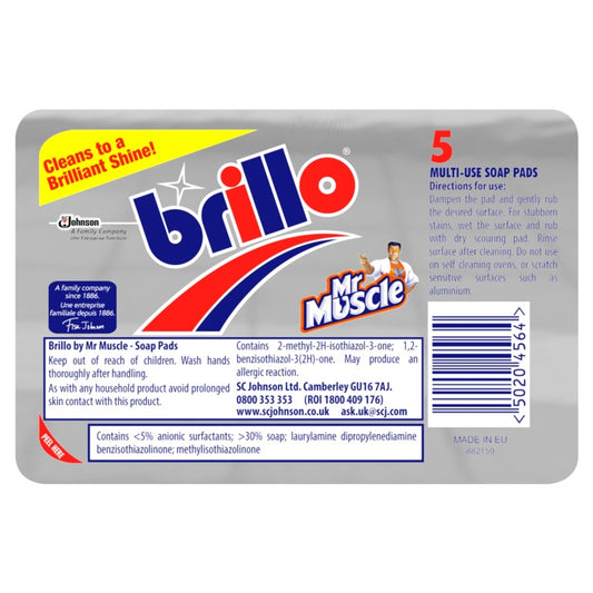 Brillo Soap Cleaning Pads Pack 5