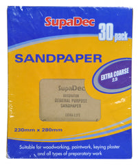 SupaDec General Purpose Sandpaper Pack 30 Super Fine 0