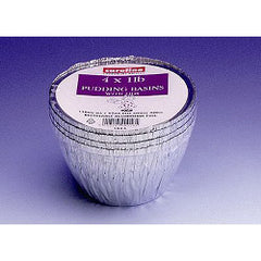 Caroline Foil Pudding Basins with Lids 1lb 4 Pack