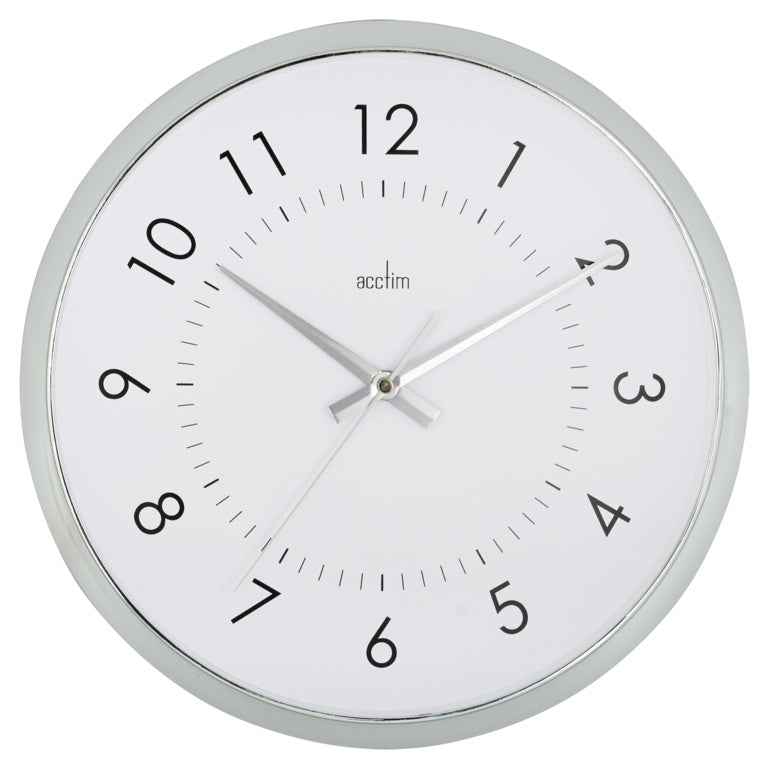 Acctim Yoko Wall Clock White Chrome