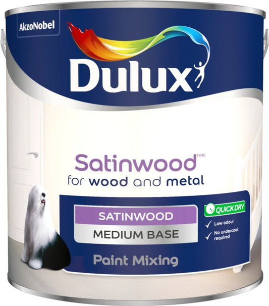 Dulux Colour Mixing 2.5L Satinwood Medium Base
