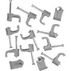 Securlec Cable Clips Flat Grey 1.5mm 100 Pieces