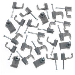 Securlec Cable Clips Flat Grey 2.5mm 100 Piece