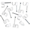 Securlec Cable Clips Round White 4mm 100 Piece