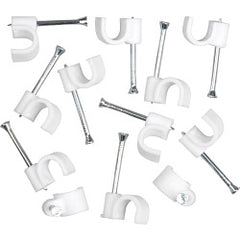 Securlec Cable Clips Round White 4mm 100 Piece