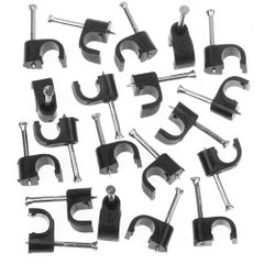 Securlec Cable Clips Round Pack of 100 3.5mm White
