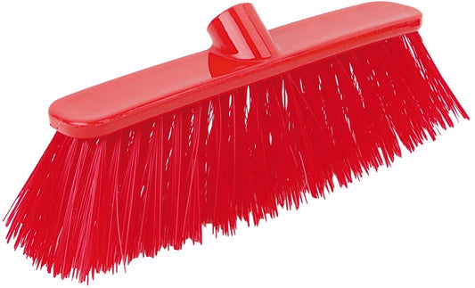 Abbey Homewares Stiff Deluxe Broom Red