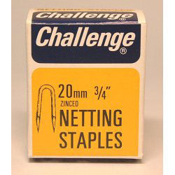 Challenge Netting Staples Zinc Plated (Box Pack) 25mm