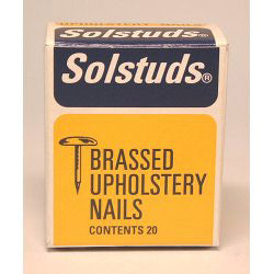 Solstuds Upholstery Nails Brassed (Box Pack) 10mm