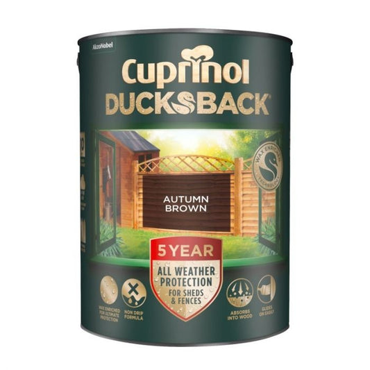 Cuprinol Ducksback 5L Autumn Brown