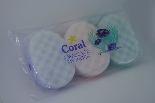 Coral Massage Sponge Pack 3