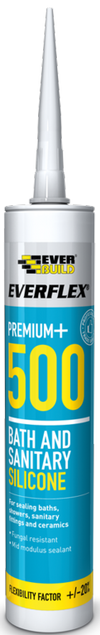 Everbuild Everflex 500 Bath & Sanitary Silicone 310ml White