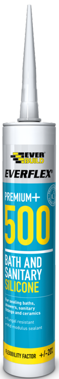 Everbuild Everflex 500 Bath & Sanitary Silicone 310ml White