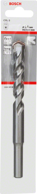 Bosch Silver Percussion Concrete Drill Bit 14 x 90 x 150