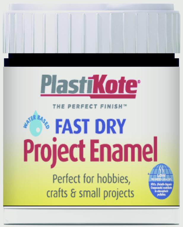 PlastiKote Fast Dry Enamel Brush On Black Gloss 59ml Bottle