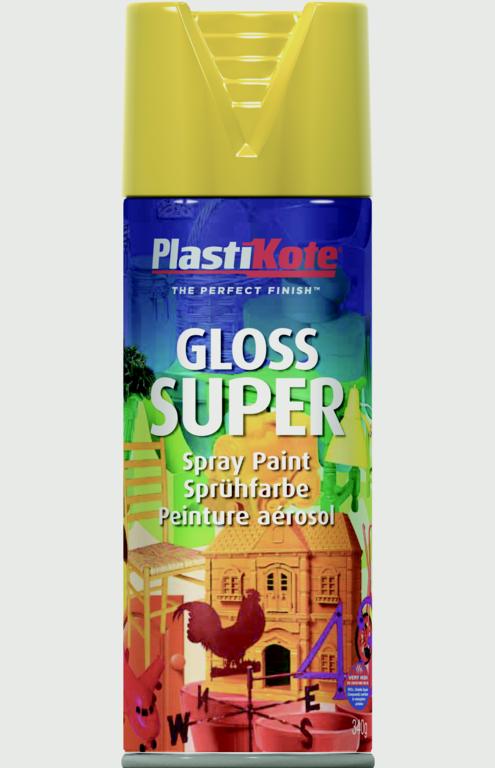 PlastiKote Gloss Super 400ml Aerosol Yellow