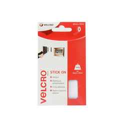 VELCRO® Stick On Tape 20mm x 50cm White