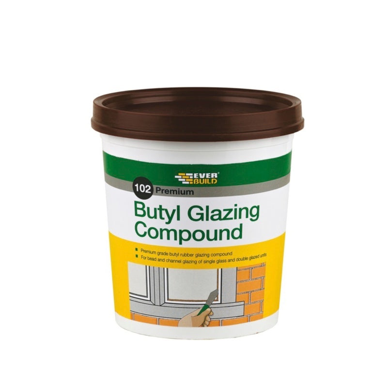 Everbuild 102 Butyl Glazing Compound 2kg Brown