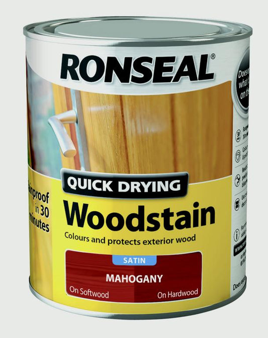 Ronseal Quick Drying Woodstain Satin 750ml Antique Pine