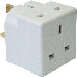 Securlec 13A, 2 Way Adaptor to BS1363/3 Bubble Packed