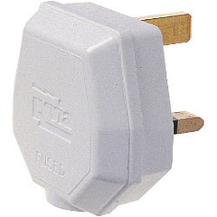 Securlec 3 Pin Nylon BS Plug White 13 Amp 250V Display Box