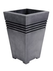 Sankey Milano Tall Square Planter Pewter 46cm Height
