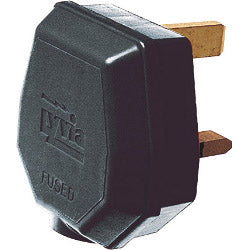 Securlec 3 Pin Nylon BS Plug, Fused 13A Black Display Box