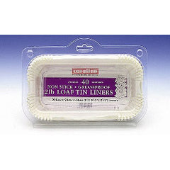 Caroline Loaf Tin Liners (40) 1lb