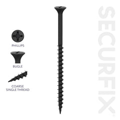 Securfix Drywall Screws 9 x 2 9/16"-4.2 x 65mm | Pack of 100