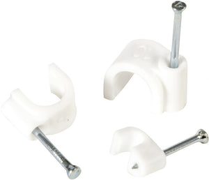 SupaLec White Cable Clips Round 2.75mm