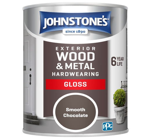 Johnstone's Exterior Hardwearing Gloss 750ml Smooth Chocolate