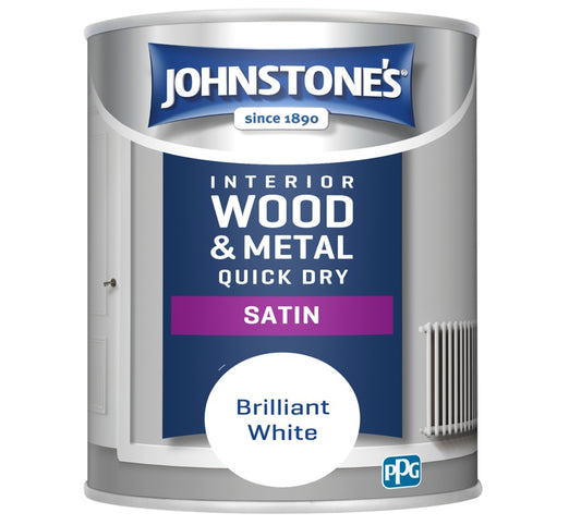 Johnstone's Quick Dry Satin 750ml Brilliant White