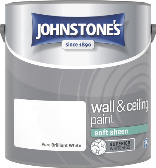 Johnstone's Wall & Ceiling Soft Sheen 2.5L Brilliant White