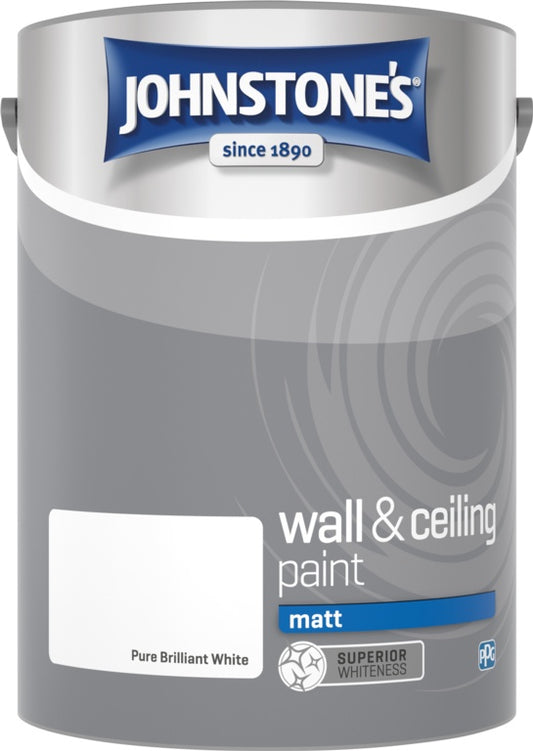 Johnstone's Wall & Ceiling Matt Brilliant White 5L