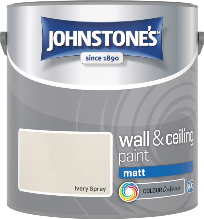 Johnstone's Wall & Ceiling Matt 2.5L Ivory Spray