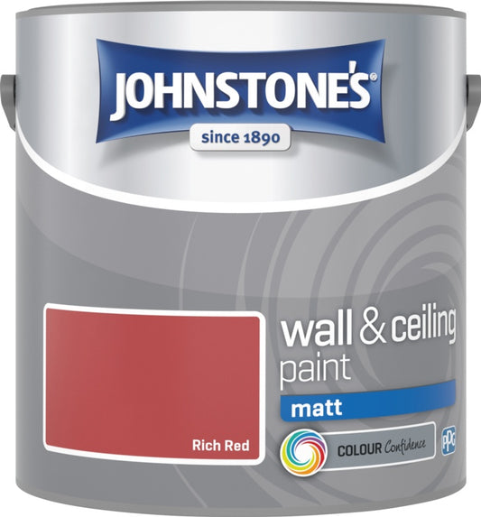 Johnstone's Wall & Ceiling Matt 2.5L Rich Red