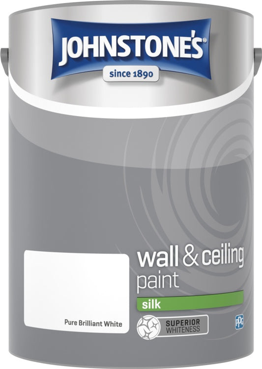 Johnstone's Wall & Ceiling Silk 5L Brilliant White