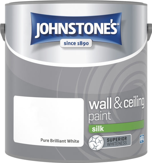 Johnstone's Wall & Ceiling Silk 2.5L Brilliant White
