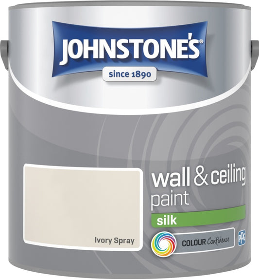 Johnstone's Wall & Ceiling Silk 2.5L Ivory Spray