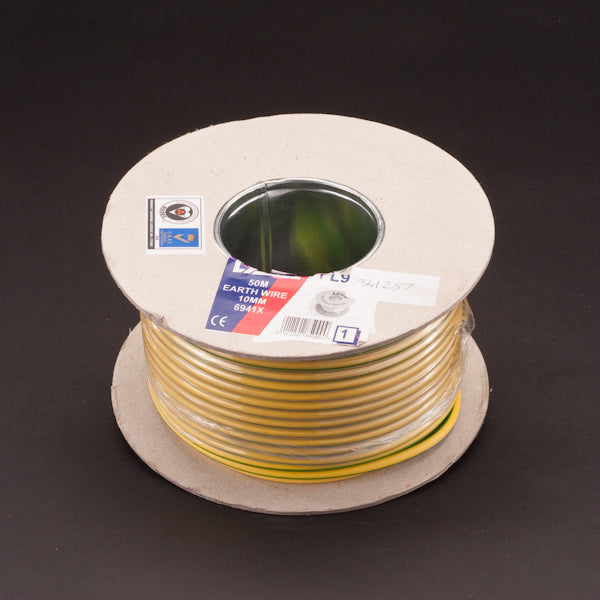 PX BASEC 1 Core Cable Green & Yellow 50m x 10mm