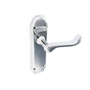 Securit Chrome Shaped Latch Handles (1 Pair) 170mm