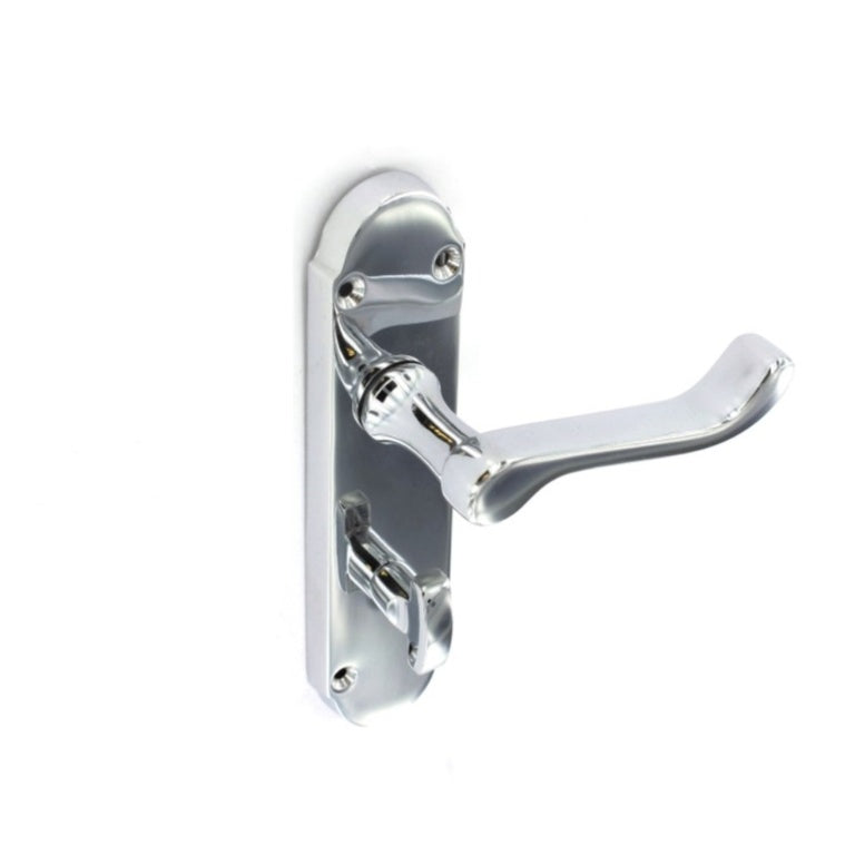 Securit Chrome Shaped Bath Handles (1 Pair) 170mm