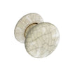 Securit Ceramic Door Knobs Cracked Cream (Pair) 60mm Pack of 5