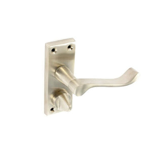 Securit Brushed Nickel Scroll Privacy Handles (1 Pair) 100mm